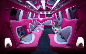 pink escalade limo