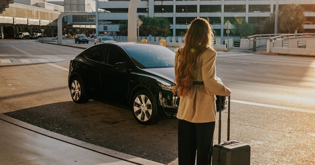 Presidential Limo picking up a guest with private car service.